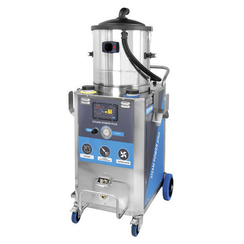 Limpiadora de vapor trifásica - STEAM POWER PLUS - Tecnovap - con depósito / de aspiración / de acero inoxidable