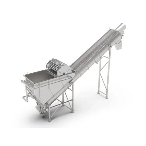 Separador de desechos - Constructie Bruynooghe N.V. - de espiral / para la industria agroalimentaria / de acero inoxidable