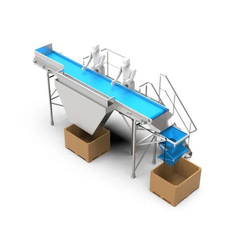 Mesa de inspección para productos alimentarios - Constructie Bruynooghe N.V. - de rodillos