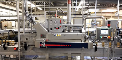 Tapadora lineal - FL-350 - F.B.L. Food Machinery S.r.l. - al vacío / automática / para recipientes de cristal