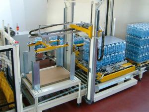 Paletizador por la base - Hermis, JSC - de pórtico / para packs de botellas / de productos alimentarios