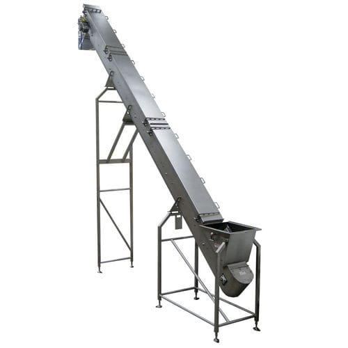 Transportador con rampa - Marchant Schmidt, Inc - vertical / inclinado / de canal
