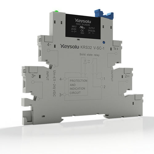 Relé estático 24 Vcc - KS32(DC) - Xiamen Jinxinrong Electronics Co., Ltd. - 12 Vcc / 60 V CC / en riel DIN