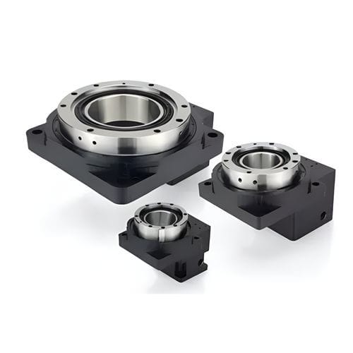 Mesa rotativa con rodamientos de rodillos cruzados - HRTA series - Nanotec Electronic GmbH & Co. KG - accionada por motor / horizontal / hueca