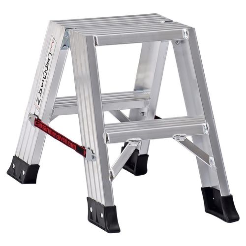 Escalera de tijera de aluminio - EVR  - CAGSAN  LADDERS - con escalones engastados