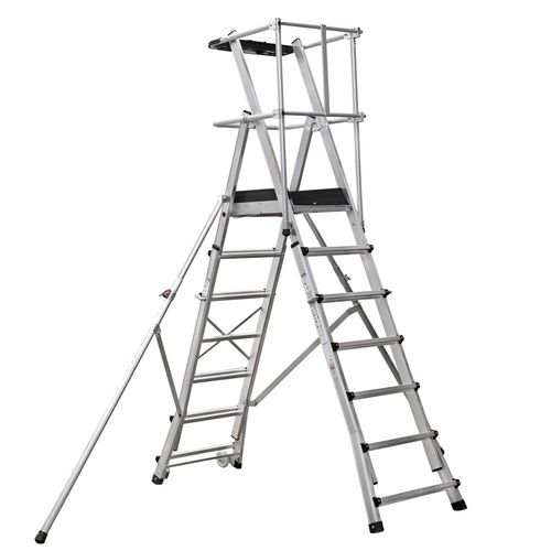 Escalera de aluminio - AO134  - CAGSAN  LADDERS - telescópica / de plataforma / de seguridad