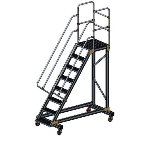 Plataforma de trabajo - CAGSAN  LADDERS - móvil / con barandilla de seguridad