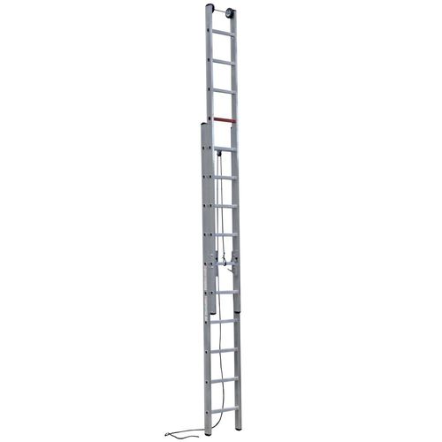 Escalera de aluminio - M100xx  - CAGSAN  LADDERS - extensible con cuerda / abatible