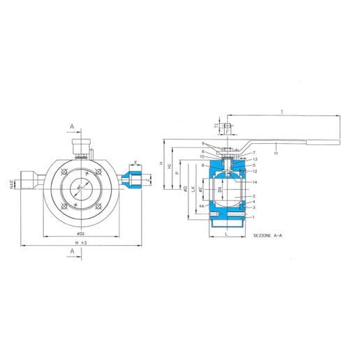 Válvula de bola - 120N FB - THERMOMESS S.r.l. - manual / neumática / eléctrica