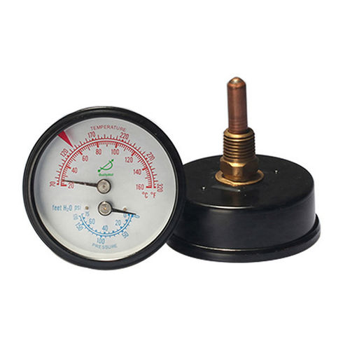 Manómetro y termómetro de esfera - WHT-12S - Shanghai QualityWell industrial CO.,LTD. - de tubo Bourdon / para aplicaciones marinas / para aceite