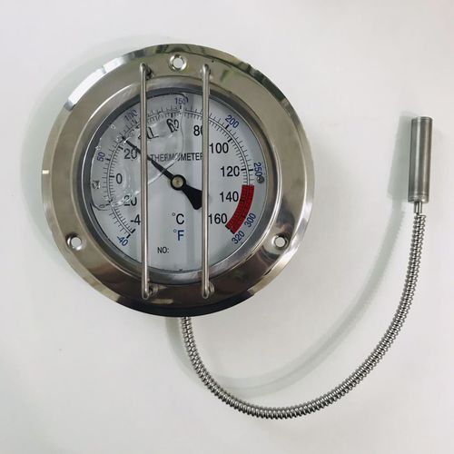Termómetro de expansión de gas de capilar - 400RF11022P - Shanghai QualityWell industrial CO.,LTD. - de lectura directa / fijo / con brida