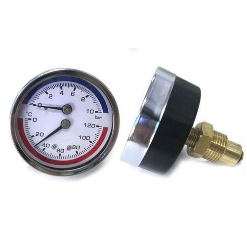 Manómetro y termómetro de esfera - WHT-19 - Shanghai QualityWell industrial CO.,LTD. - de acero inoxidable / de tubo Bourdon / para aplicaciones marinas