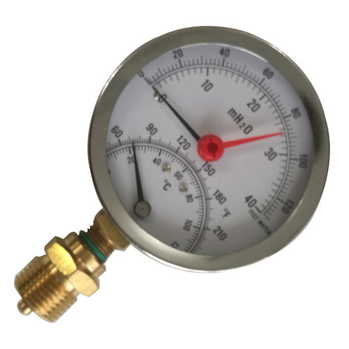 Manómetro y termómetro de esfera - WHT-20 - Shanghai QualityWell industrial CO.,LTD. - de acero inoxidable / de tubo Bourdon / para aplicaciones marinas