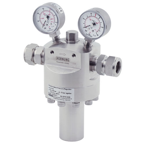 Regulador de presión para gas - L 3/4 - Hornung GmbH - de muelle / con chapaleta / monoetapa