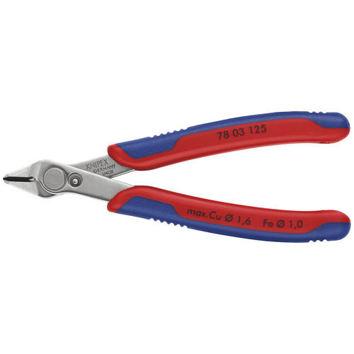 Alicate de corte - 78 03 125 - KNIPEX - para hilos / para la electrónica / de acero
