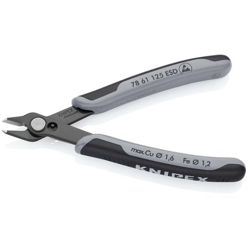Alicate de corte - 78 61 125 ESD - KNIPEX - para hilos / para la electrónica / de acero