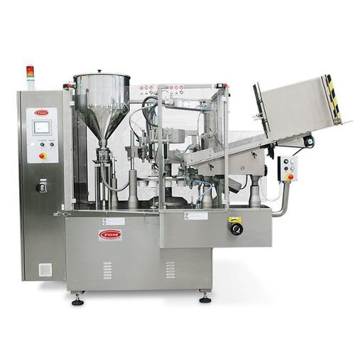 Llenadora-operculadora con mando eléctrico - TGM S420 - Adelphi - totalmente automática / para tubos / de productos pastosos