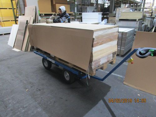 Carretilla alimentada por batería - ErgoMover GO XL low - GMV Handling A/S - de transporte / de metal / cama