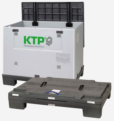 Caja-palé de plástico - Super Quad Box SmartFix® - KTP Kunststoff Palettentechnik - de transporte / plegable / apilable