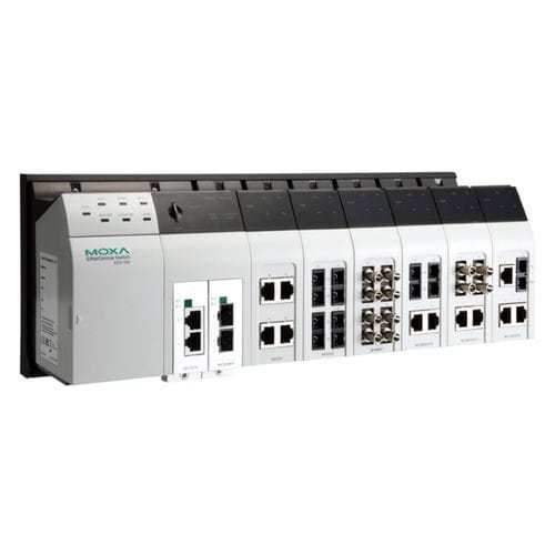 Conmutador Ethernet administrable - EDS-728 - Moxa Europe - 24 puertos / gigabit / ProfiNet