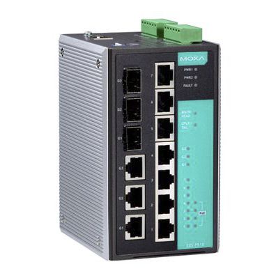 Conmutador Ethernet administrable - EDS-P510 - Moxa Europe - 10 puertos / PoE / redundante