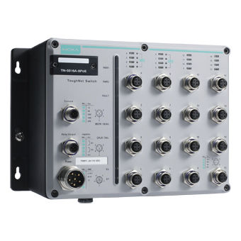 Conmutador Ethernet administrable - TN-5516-8PoE series - Moxa Europe - 12 puertos / con enlace inalámbrico / PoE