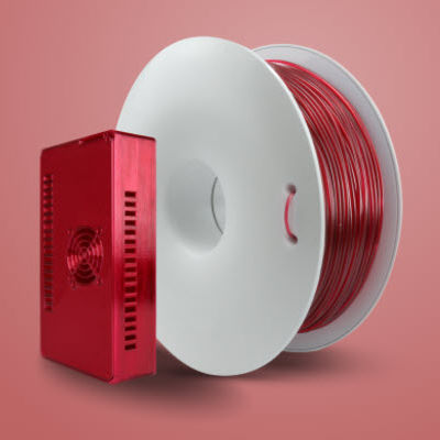 Filamento de PET para impresora 3D - Fiberlogy - 1,75 mm / rojo