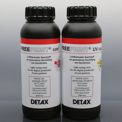 Resina para impresora 3D de polímero - Freeprint® cast series - DETAX - roja / para odontología
