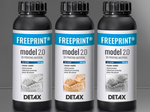 Resina para impresora 3D blanca - FREEPRINT® model 2.0 385 - DETAX - gris / para odontología