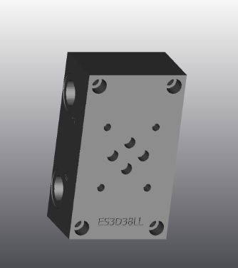Bloque perforado hidráulico de 4 vías - ES3D38LL - EUROFLUID HYDRAULIC SRL - de hierro fundido / Cetop 3