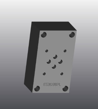 Placa de apoyo de hierro fundido - ES3D38PL - EUROFLUID HYDRAULIC SRL - rectangular / Cetop 3 / hidráulica