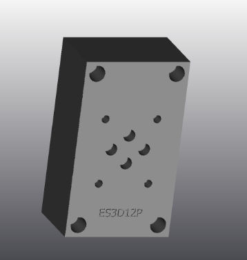 Placa de apoyo de hierro fundido - ES3D12P - EUROFLUID HYDRAULIC SRL - rectangular / Cetop 3 / hidráulica