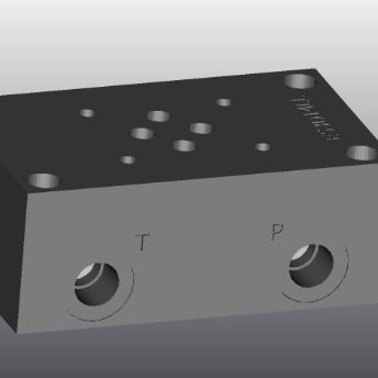 Placa de apoyo de hierro fundido - ES3D14LL - EUROFLUID HYDRAULIC SRL - rectangular / Cetop 3 / hidráulica
