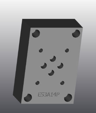 Placa de apoyo de hierro fundido - ES3A14P - EUROFLUID HYDRAULIC SRL - rectangular / Cetop 3 / hidráulica