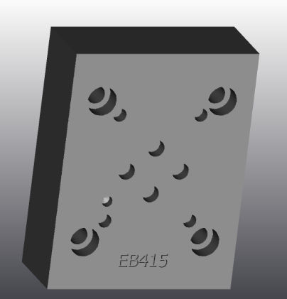 Placa de apoyo de hierro fundido - EB415 - EUROFLUID HYDRAULIC SRL - rectangular / Cetop 3 / Cetop 5