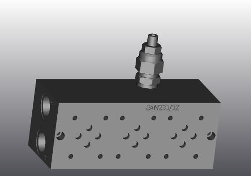 Bloque perforado hidráulico de 2 vías - EAM233/Z - EUROFLUID HYDRAULIC SRL - de aluminio / Cetop 3