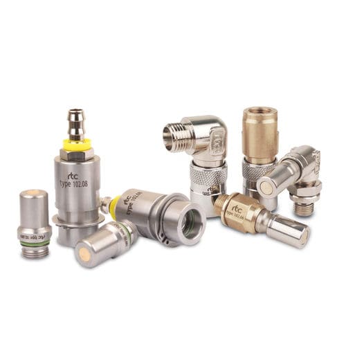 Racor hidráulico - 102 series - RTC Couplings GmbH - rápido / codo de 90º / de latón