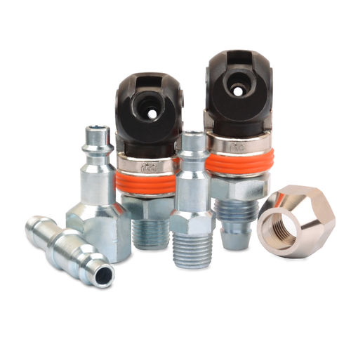 Racor neumático - 460.08-E series - RTC Couplings GmbH - rápido / de nitrilo / de acero