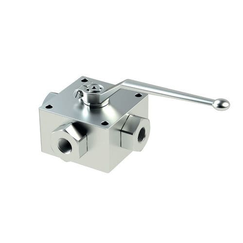 Válvula de bola - RAS4-NPT series - Oleoweb Srl - con control por palanca / de control de caudal / para aceite