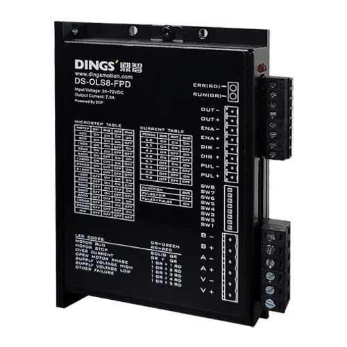 Controlador de motor micropaso - DS-OLS8-FPD - Jiangsu DINGS' Intelligent Control Technology - DC / en lazo abierto