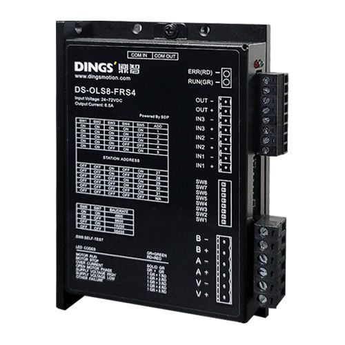 Controlador de motor micropaso - DS-OLS8-FRS4 - Jiangsu DINGS' Intelligent Control Technology - DC / en lazo abierto / con interfaz RS-485