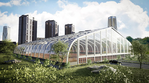 Edificio modular - pol-plan - temporal / comercial / para eventos