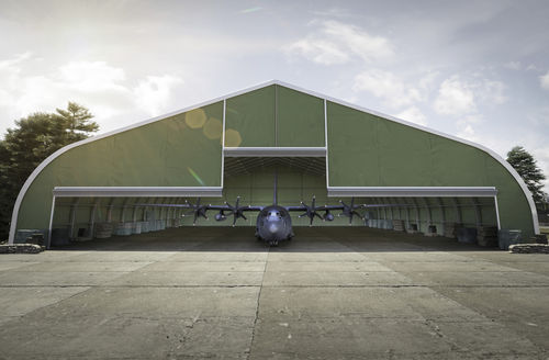 Hangar modular - pol-plan - temporal / para aviación / con estructura ligera