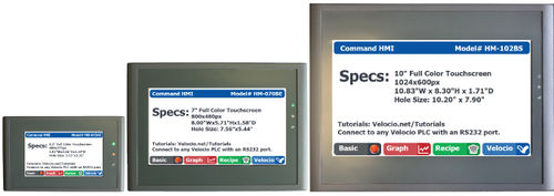 HMI con pantalla táctil - HM series - Velocio Networks - empotrable / 1920 x 1080 / 1024 x 600