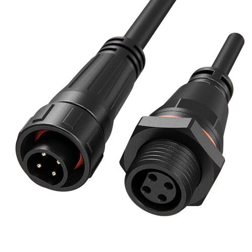 Conector de alimentación eléctrica - Shenzhen Jnicon Technology Co., Ltd. - de cable a cable / circular / con dispositivo de bloqueo mediante tornillo