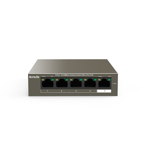 Conmutador Ethernet administrable - TEF1105P-4-63W - Shenzhen Tenda Technology Co.,Ltd. - 5 puertos / de sobremesa / PoE