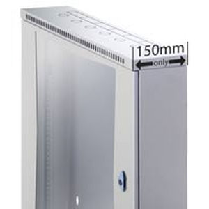 Caja de pared - SlimWall - TECNOSTEEL - rectangular / con puerta de cristal / versión plana