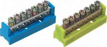 Bloque de conexión para barra colectora - 1055 series - Druseidt - con tornillo / de puesta a tierra / aislado