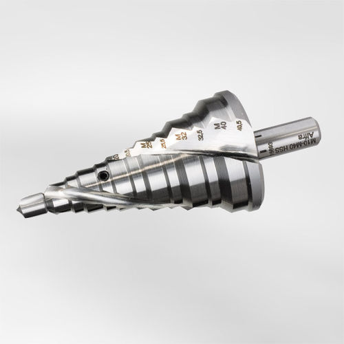Broca monobloque - DKS 40 - ALFRA GmbH - para acero inoxidable / HSS / cónica