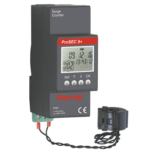 Contador de corriente de sobretensión - ProSEC II+ - Raycap - digital / electrónico / en riel DIN